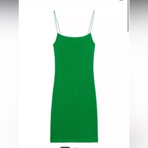 Zara Strapless Green Dress Large